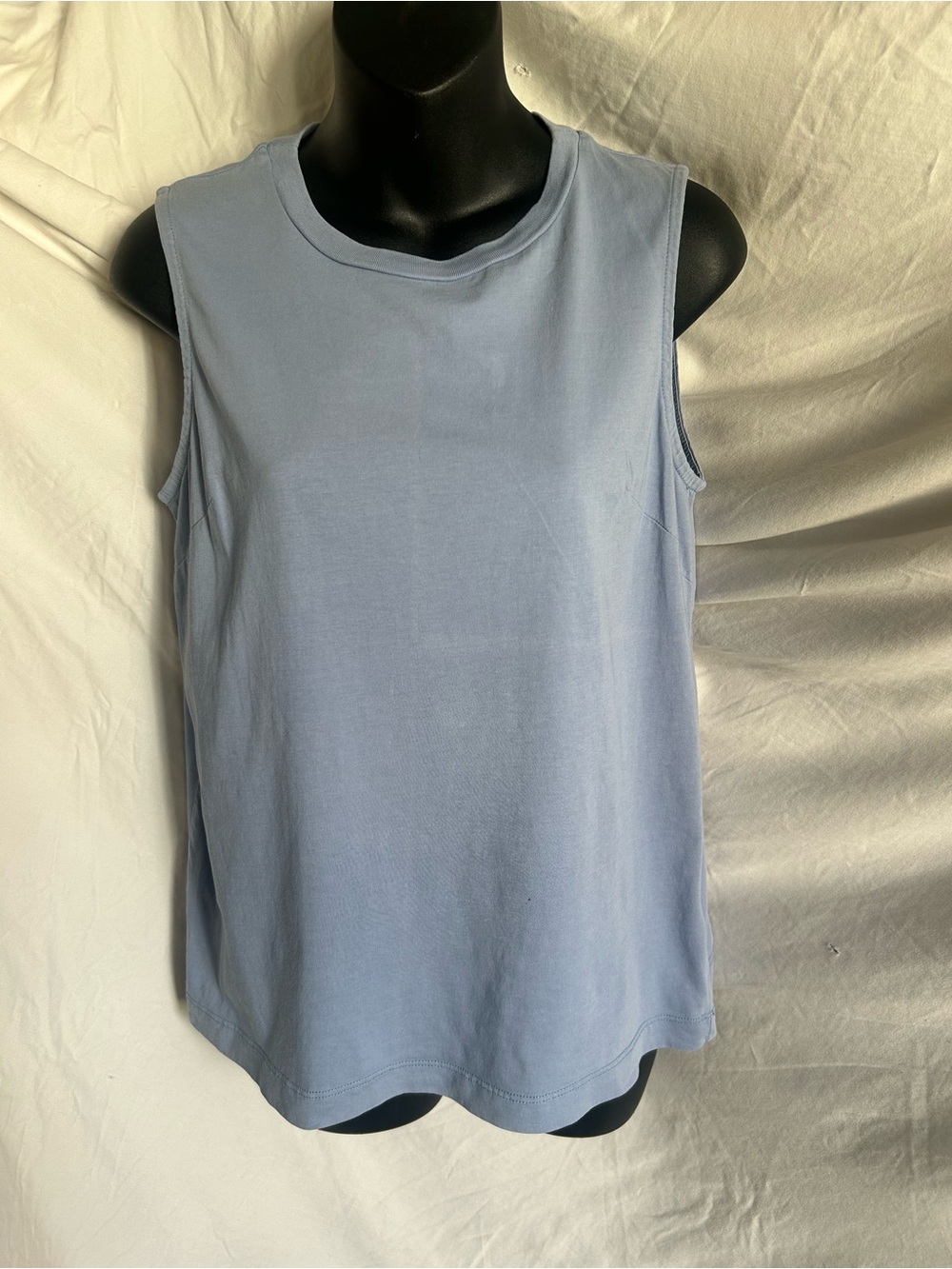 Simons Pale Blue Crewneck Sleeveless Tank